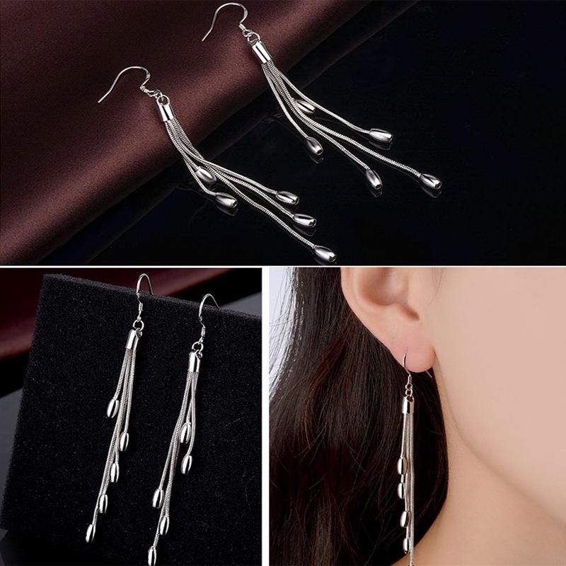 Ювелирные изделия Серьги с рисом Женские новые длинные модные серьги с кисточками Оливковые серьги с кисточками