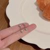 S925 Серебряная игла Нежный циркониевый набор для ушей Маленькие серьги-пусеты