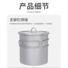 Pure Titanium Camping Pot With Handle 1.4L Lightweight Outdoor Cooking Noodle Soup Porridge Boiling Water
