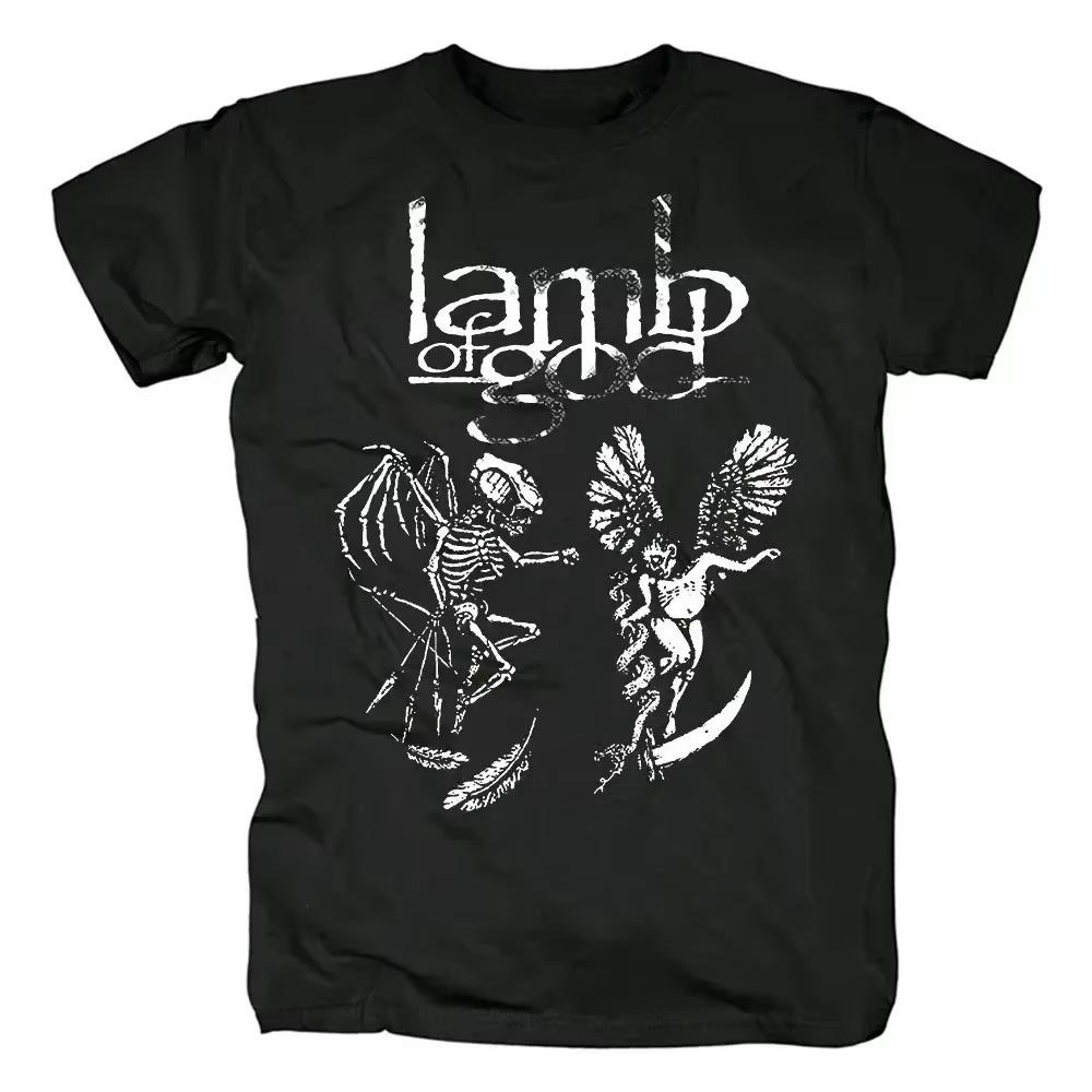 Футболка с надписью «Lamb of God Heavy Mental Band», мужская летняя футболка с коротким рукавом, футболка с графическим принтом в стиле Харадзюку