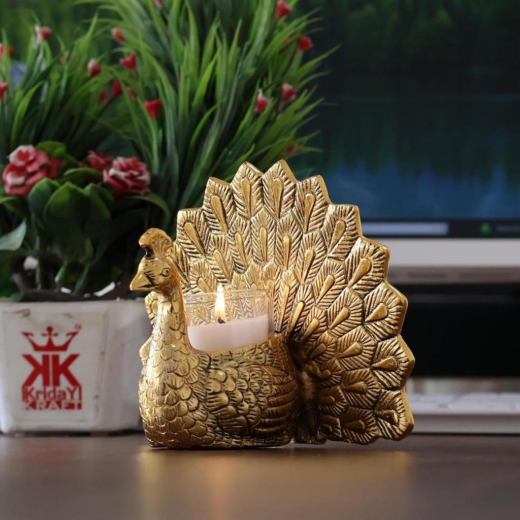 Металлический танцующий павлин подсвечник Васту фигурка для удачи и любви | Подсвечник для домашнего декора