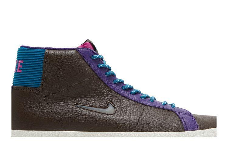Мужские кроссовки Nike Zoom Blazer Mid Premium SB Pacific Northwest Барочный коричневый/Зеленый бездна/Белый
