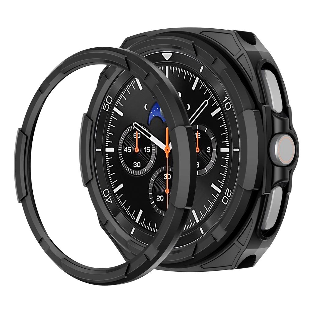 Прочный Безель+Мягкий TPU Бампер Чехол для Samsung Galaxy Watch 8 classic 46мм Защитная Крышка Galaxy Watch 8 classic Защита