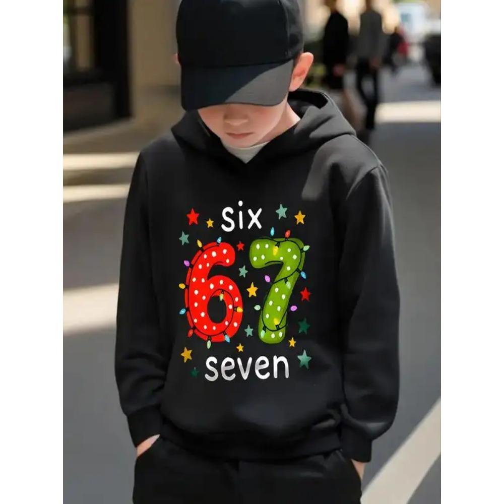 Spring Autumn Men's Hoodies 67 Six Seven Print Hoodie Casual Sweatshirts Pullovers Streetwear Women Clothing
