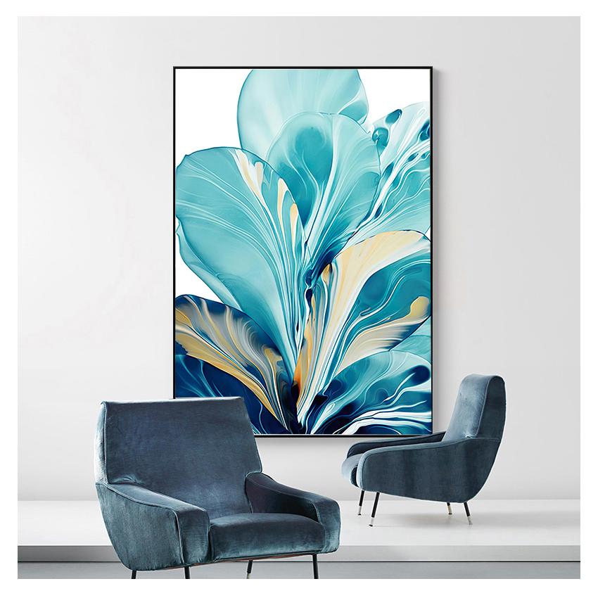 Настенная картина, картина на холсте, печать плакатов, настенные художественные фотографии, украшение для гостиной, цветок, большой лист, всплеск, абстрактная тема