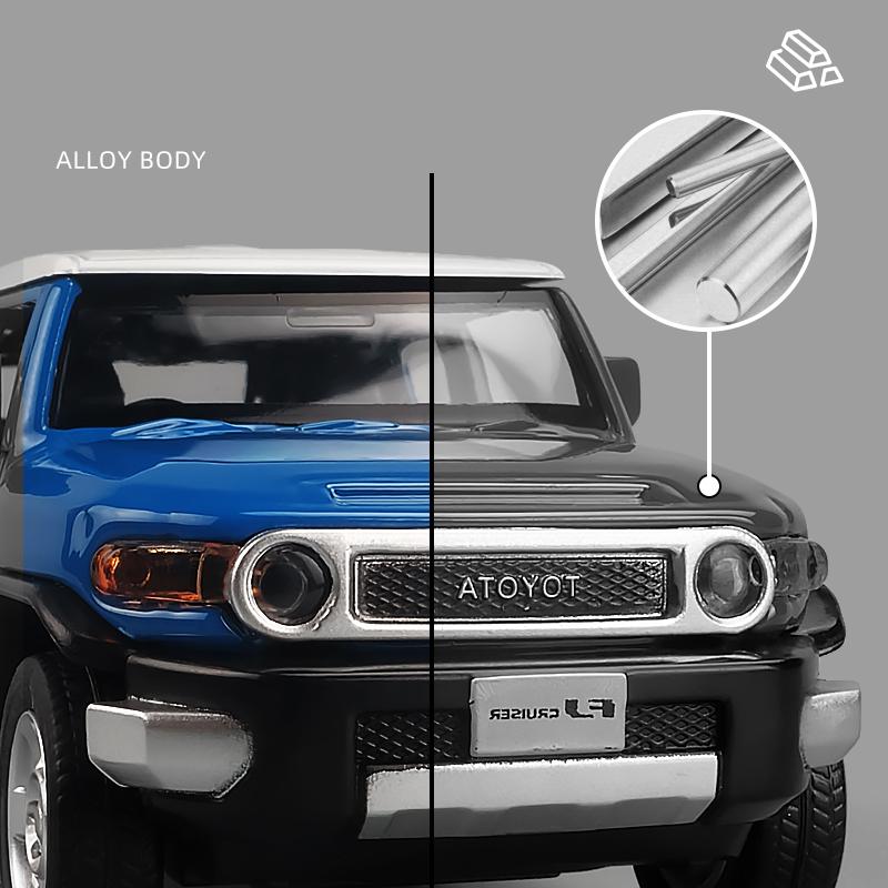 1/32 Toyota FJ Cruiser литые модели автомобилей и игрушечные металлические внедорожники модели автомобилей звук и свет высокая имитация детские подарки