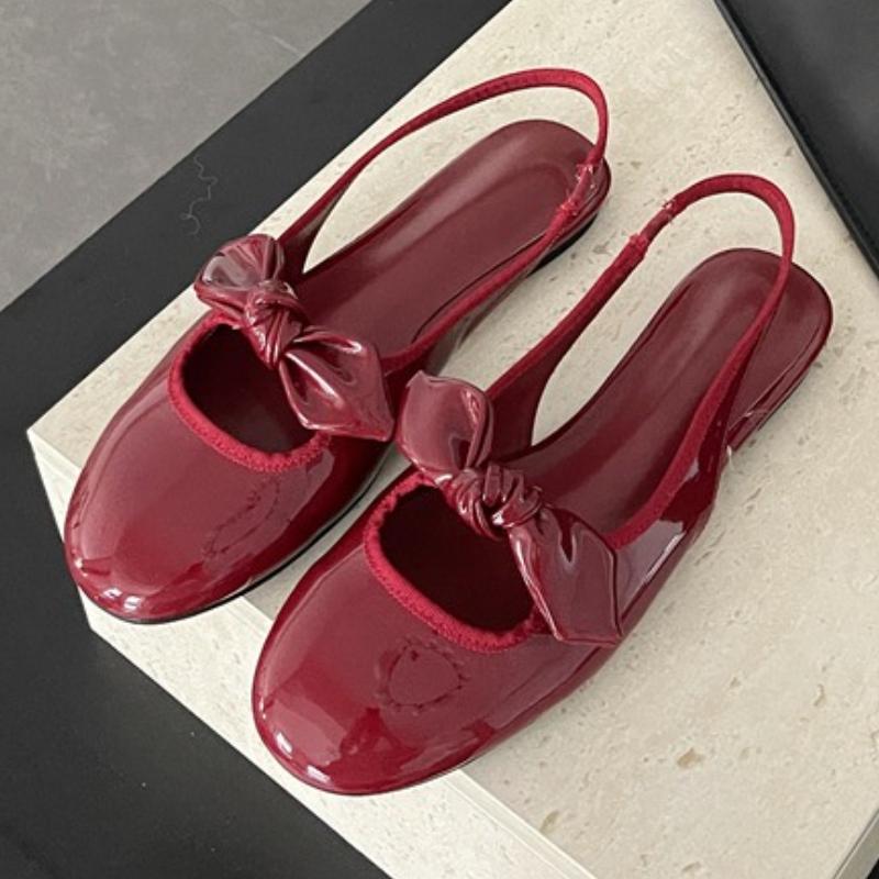 Модные милые туфли-лодочки на низком каблуке с бантом-бабочкой, женские, модные, в горошек, с ремешком на пятке, дизайнерская обувь, элегантные, удобные, неглубокие, плоские сандалии