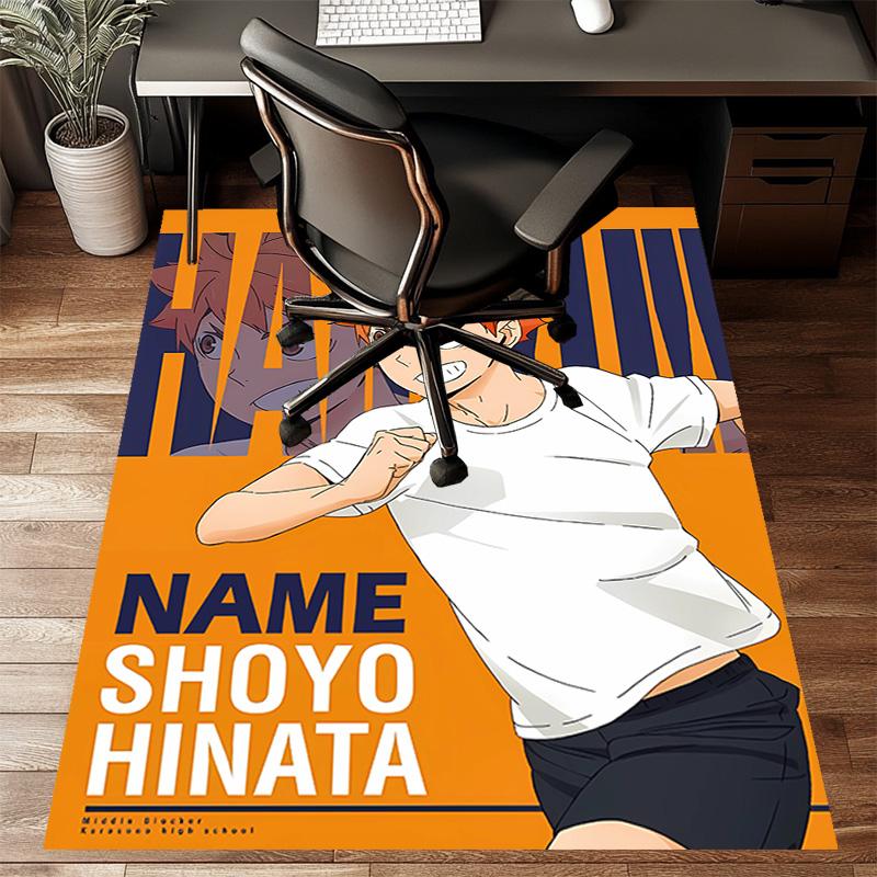Custom Haikyuu Mat Personalized Name, Polyester Washable Indoor Entryway Rug, Gift for Christmas, Easter, Thanksgiving Day