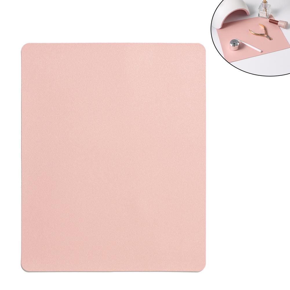 Nail Art Table Mat Pink Beauty Nail Pad Leather Soft Display Nail Practice Anti-slip Pad Nail Armrest Cushion
