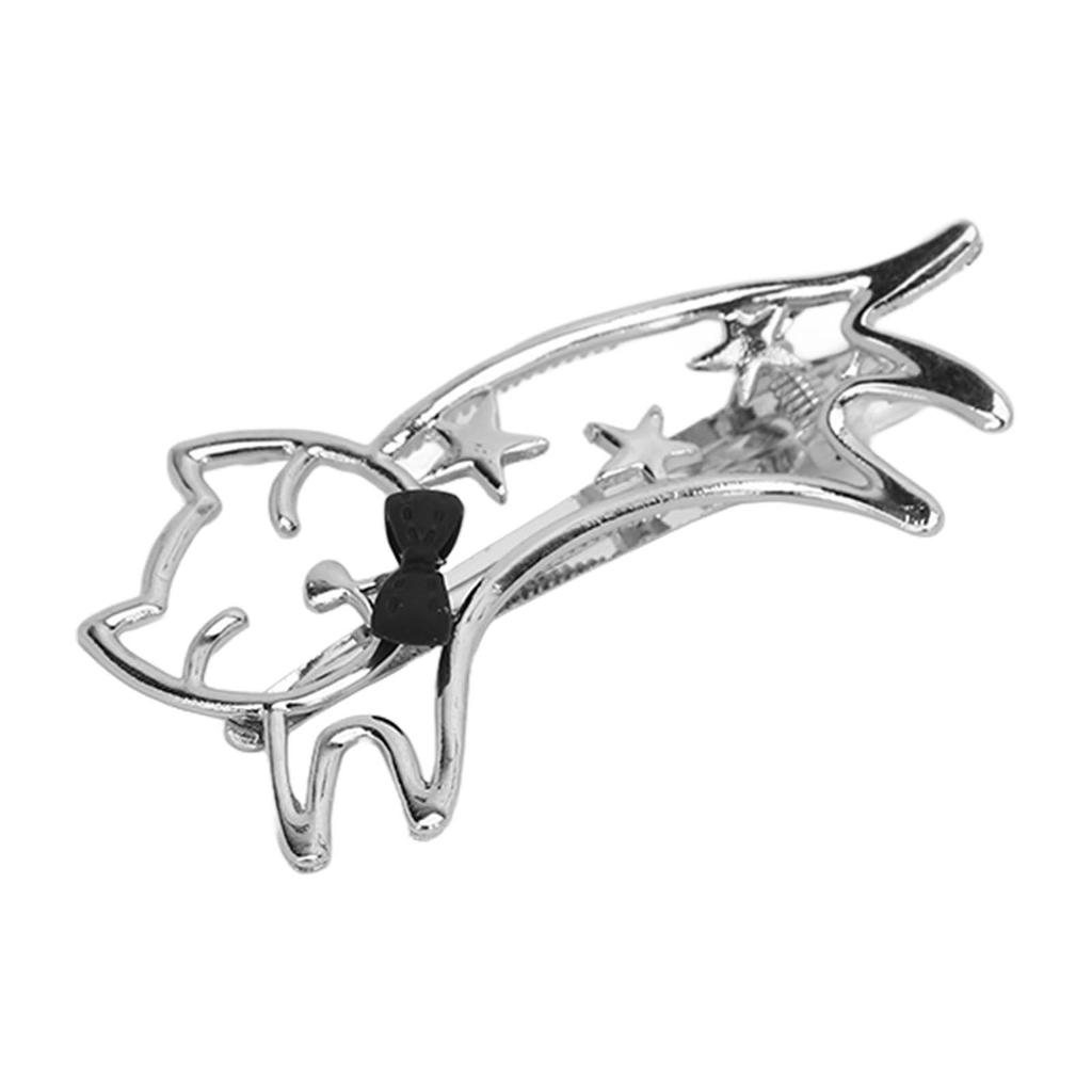 Зажим для волос «Утиный клюв» Мультяшный котенок Полая заколка Гальванический сплав Декоративная заколка для челки