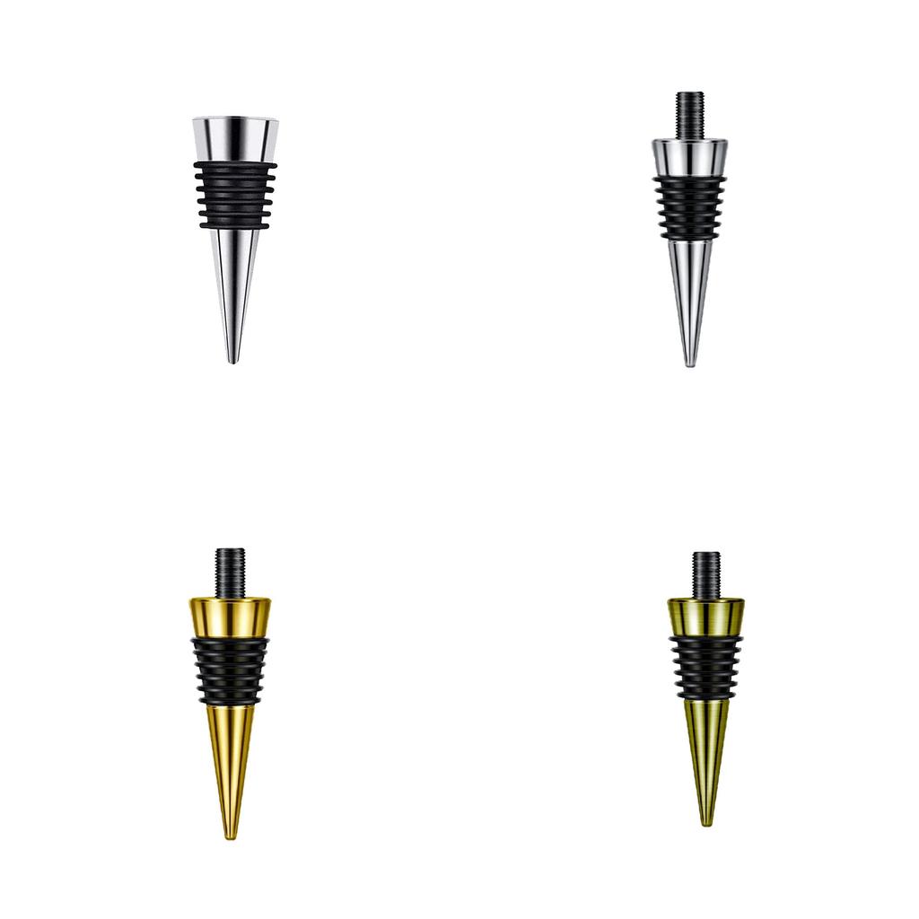 Gold Color Aluminum Wine Stopper With Antileak Design For Red Wine Preservation