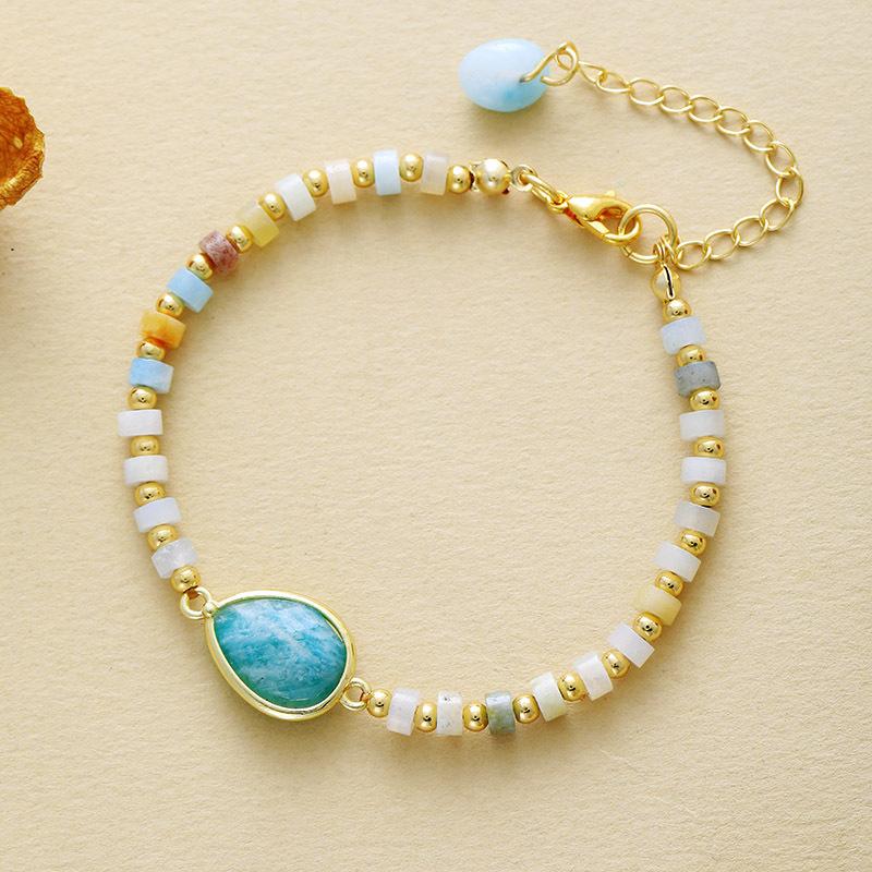 High-quality hot-selling niche light luxury natural stone handmade beaded couple bracelet bracelet European and American popular jewelry