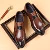 Мужские кожаные туфли Brock с острым носком Кожаные ретро-обувь для мужчин Британские деловые туфли для мужчин