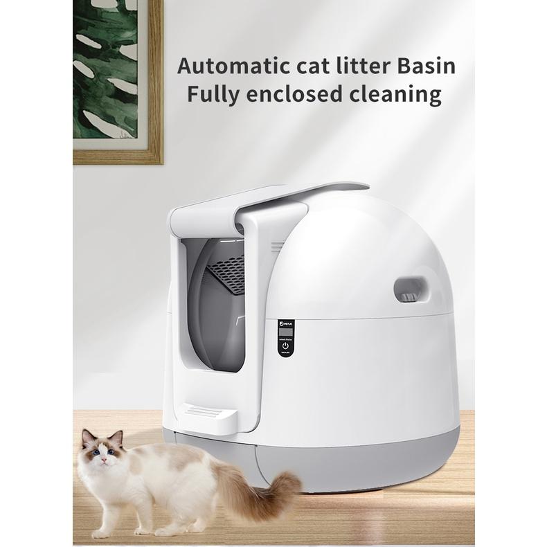 Ультра-тихий Интеллектуальный Автоматический Закрытый Туалет Индукционная Очистка Дезодорант Кошачий Туалет Автоматический Лоток для Кошачьего Наполнителя Большой Новый
