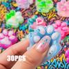10 шт. Мини Милые Плюшевые Кошачьи Лапки Зажимные Веселые Цветные Наполнители для Хэллоуина Рождественской Вечеринки для Снятия Стресса Мультяшный Стиль