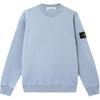 STONE ISLAND Коллекция Весна-Лето SS26 Однотонная толстовка с круглым вырезом и ребристым краем, логотип на левой руке, удобная L1S156100060S0051-V0024