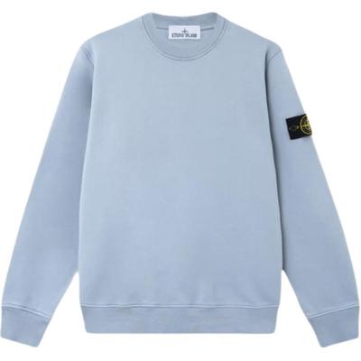 STONE ISLAND Коллекция Весна-Лето SS26 Однотонная толстовка с круглым вырезом и ребристым краем, логотип на левой руке, удобная L1S156100060S0051-V0024
