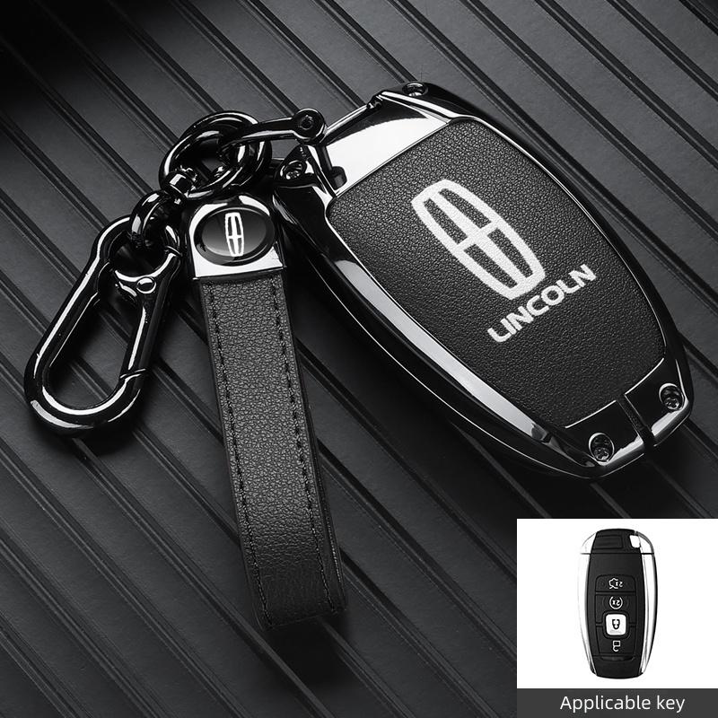 Alloy Car Key Cover Case for Lincoln Continental MKC MKZ MKX Navigator Z Nautilus Aviator Corsair 2017 2018 2019 2022 Keychain bso9