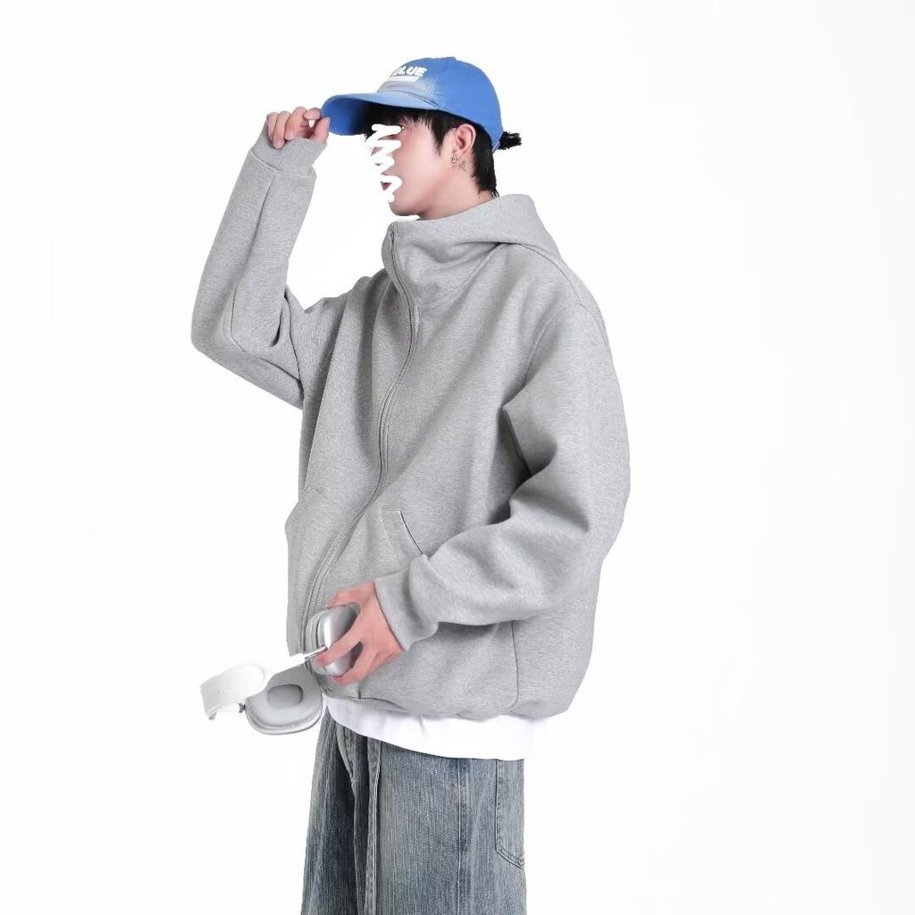 Американский тяжелый ретро худи мужской осень 2025 модный бренд премиальное качество свободный коробчатый утолщенная худи куртка