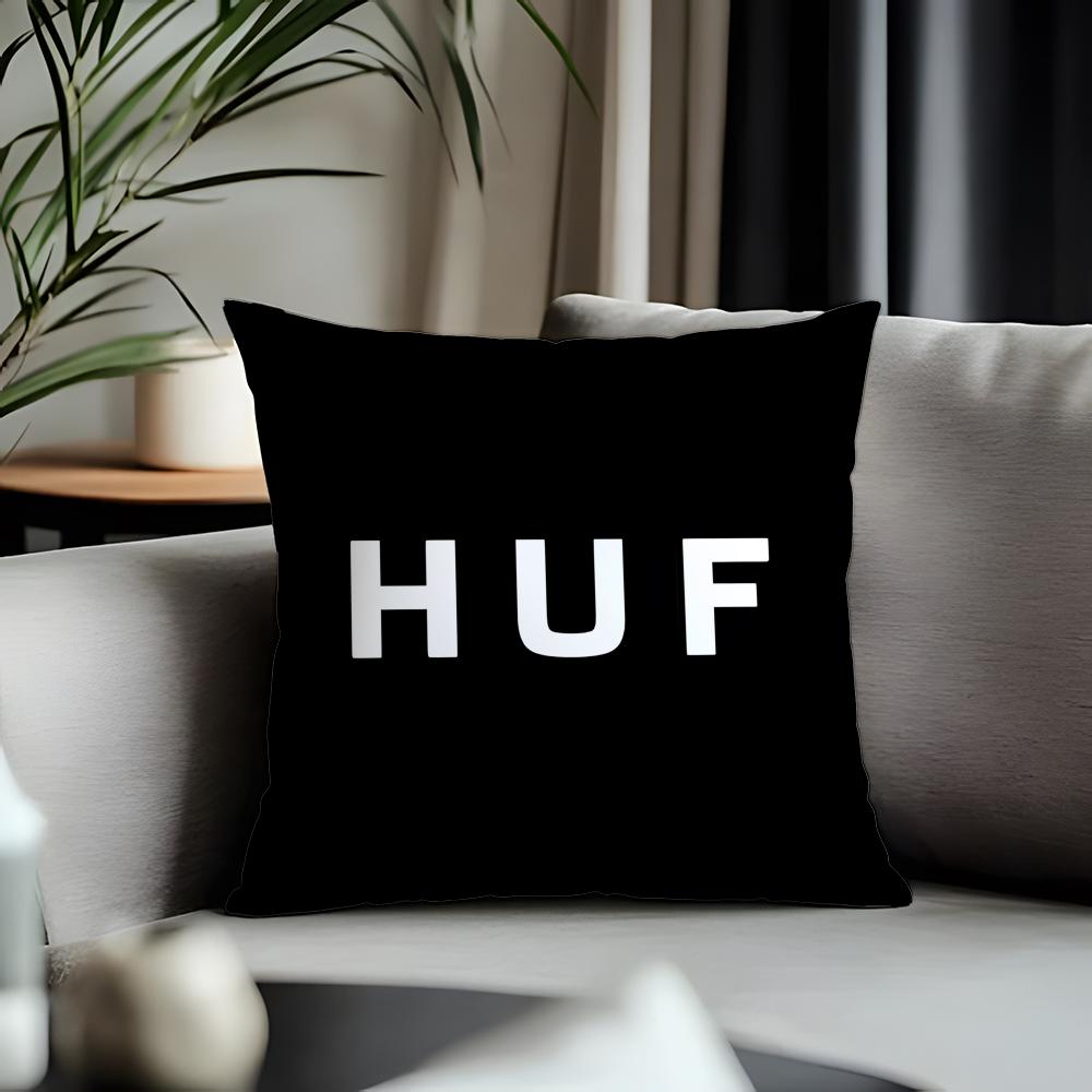 Hot Hhufable Cushion Cover Antidustmite Pillowcase Invisible Zipper Silky Short Plush Sofa Cushion Cover