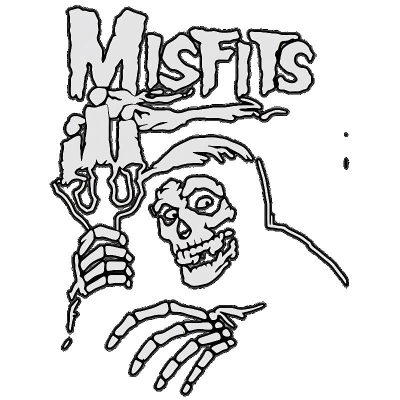 Мужская черная футболка с графическим принтом Misfits Skull Reaper, повседневный уличный топ