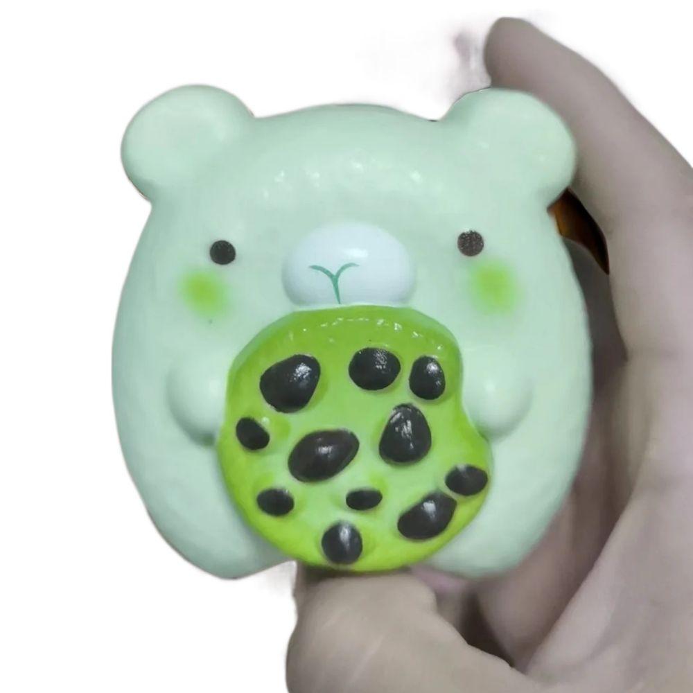 Silicone Squeeze Bear Cookie Toy TPR Nurse Cookie Pinch Toy Safe Bear Slow Rebound Toy Adults