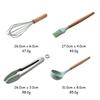 Silicone Kitchenware Cooking Utensils Set Non-stick Cookware Spatula Shovel Egg Beaters Wooden Handle Kitchen Cooking Tool Set