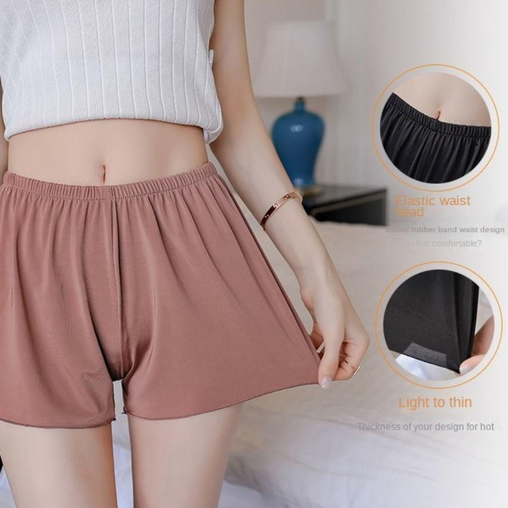 Cool Ladies Pajama Shorts Underwear Safety Shorts Safety Pants Silk Sleeping Shorts Summer