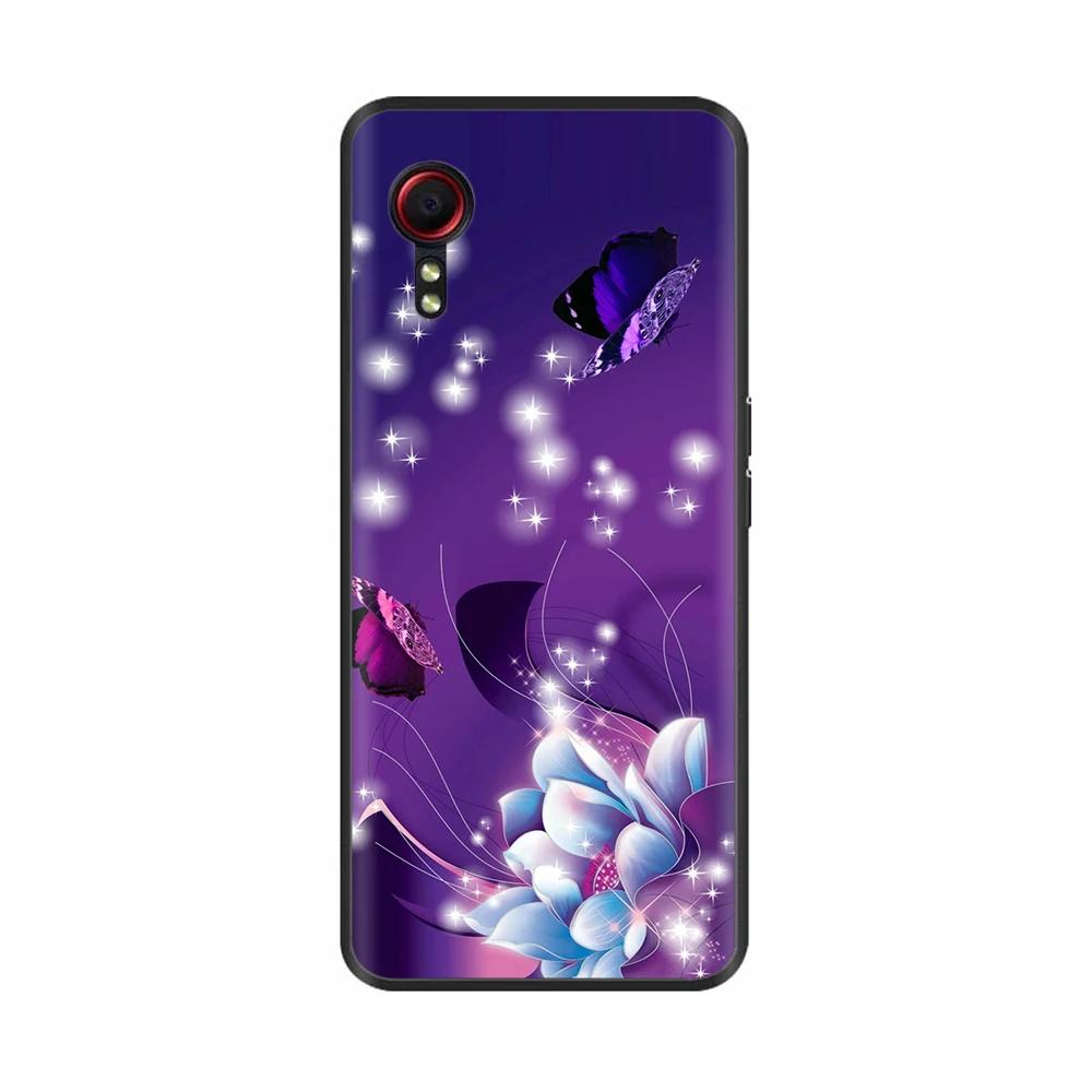 For Samsung Galaxy Xcover7 Xcover 7 Sumsung X Cover7 Cover 7 Case Black TPU Soft Lovely Painted Shockproof Shell Silicone Cover
