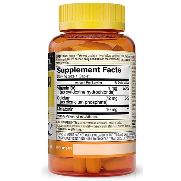 Мелатонин для сна, Melatonin 10, Mason Natural  60каплет (72529013)