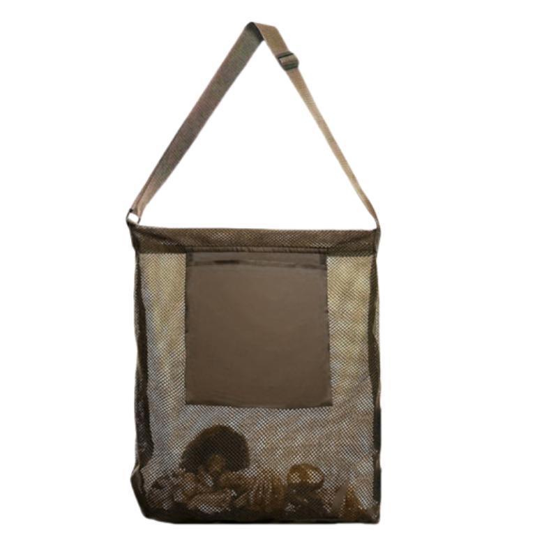 Сумка для сбора грибов, сетчатая сумка для охоты на открытом воздухе с регулируемым плечевым ремнем, многоцелевая сумка для сбора урожая, корзина