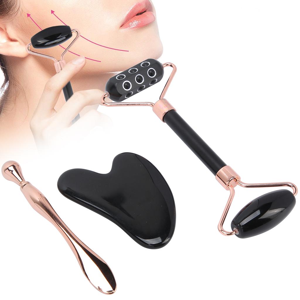 Массажер для лица с германиевым валиком, доска для скребков для лица, набор ложек для крема для глаз