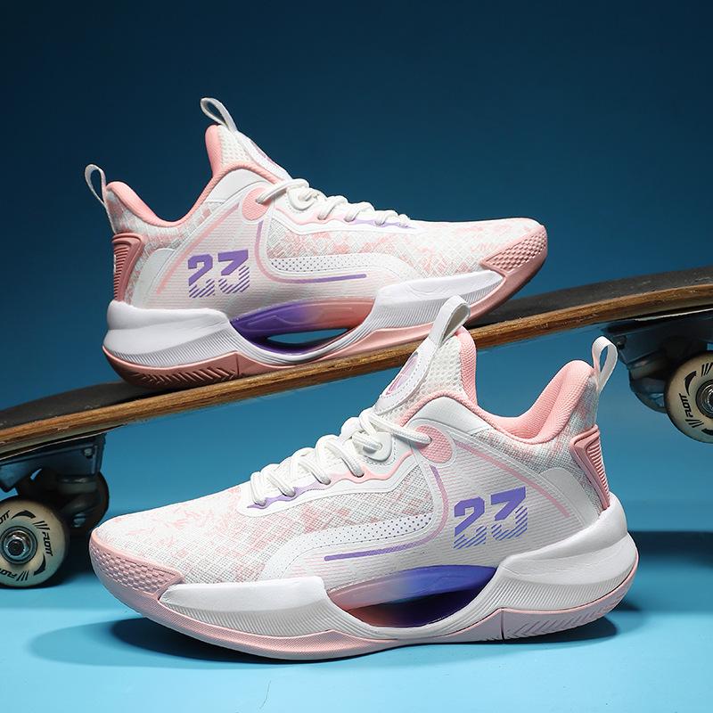 Мужские баскетбольные кроссовки летние сетчатые дышащие для подростков 12 лет учеников средней школы для реальных игр противоскользящие тренировочные специальные кроссовки 11