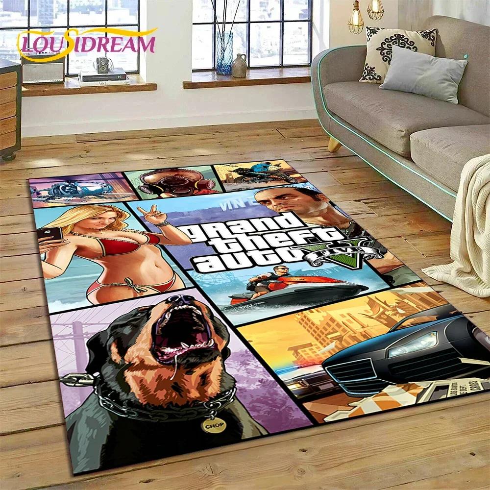 3D Игровой коврик-дорожка Grand Theft Auto (GTA) для Геймера, для Спальни, Гостиной, Домашнего Дивана, Детская Игра, Большой Декор, Напольный Коврик