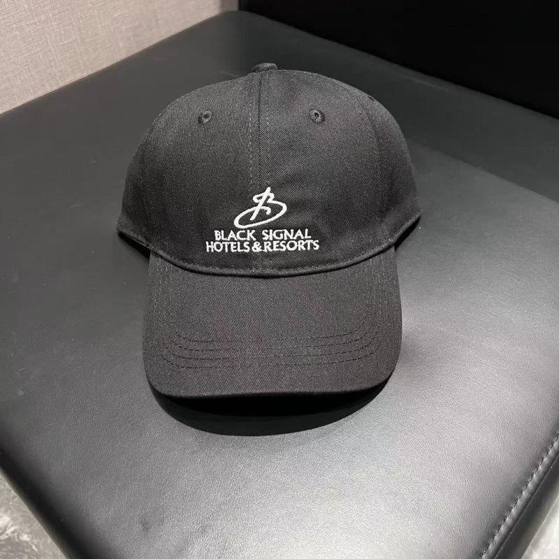 Fashion Hat Korean contrasting color embroidery big head circumference hat soft top casual couple cap women's spring and summer American wide-brimmed