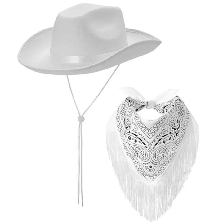 Костюм для девичника Женская ковбойская шляпа Шарф Банданы Карнавальная одежда для вечеринок