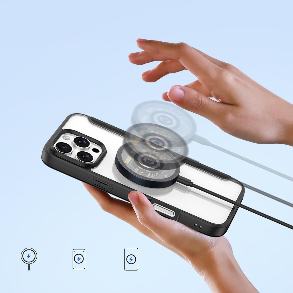 Чехол-книжка Dux Ducis Skin X Pro для iPhone 16 Pro с MagSafe — черный