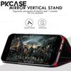 PKCASE Смарт-зеркало Флип-чехол для телефона для Samsung A05 A05S A15 A35 A25 A33 A34 5G Note 20 Ultra Ударопрочный Кожаный Чехол-подставка