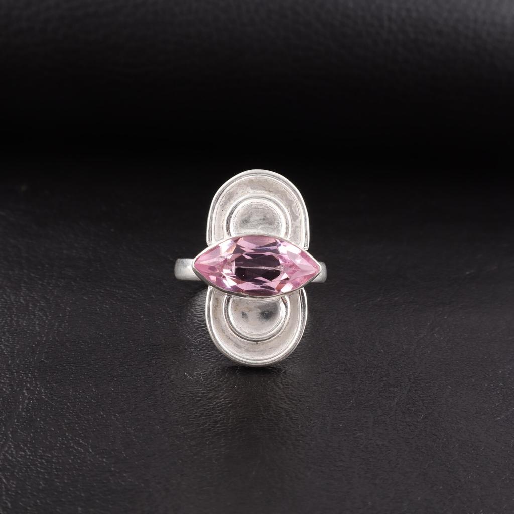 Morganite Gemstone 925 Sterling Silver Jewelry Handmade Ring Anniversary Gift RR-34-4