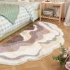 Irregular Shapes Bedroom Decor Carpet Thick Plush Carpets for Living Room Fluffy Soft Bedside Floor Mat Anti-slip Cloakroom Rug