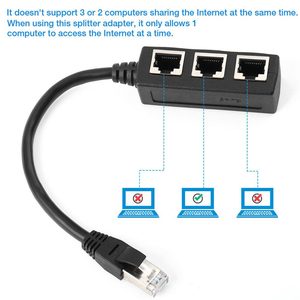 Разветвитель RJ45 1 на 2 / 1 на 3 направления Сетевой адаптер Cat5 Cat6 Cat7 LAN Ethernet-кабель для расширения сети