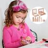 Wooden Makeup Toy Set For Kids Lipstick Eyeshadow Blush Pretend Play Cosmetics Kit