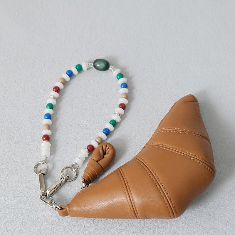 Новый женский аксессуар для сумки Зеленый Белый Конфетный Акриловая смола С бусинами Деталь Ручной работы Браслет на запястье Ремешок для сумки Женская ручка для сумки Цепочка