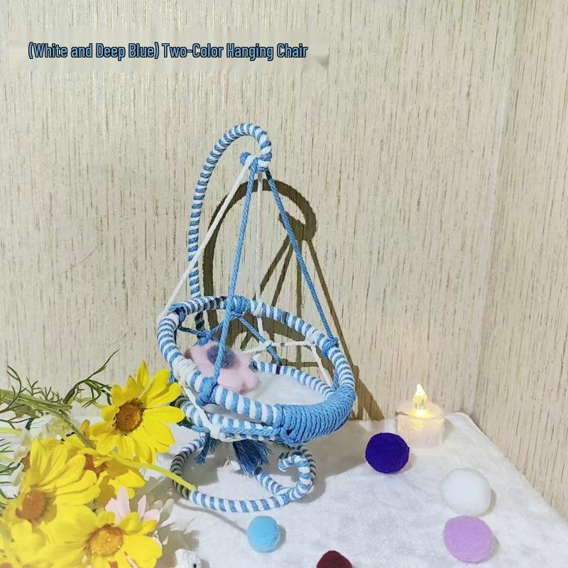Плетеное вручную хлопковое кресло-гамак в виде корзины для подвешивания куклы – Бесплатная доставка на дом