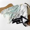 Light luxury retro flower printing silk hair soft feel headscarf scarf silk scarf spring and autumn women Chinese square scarf