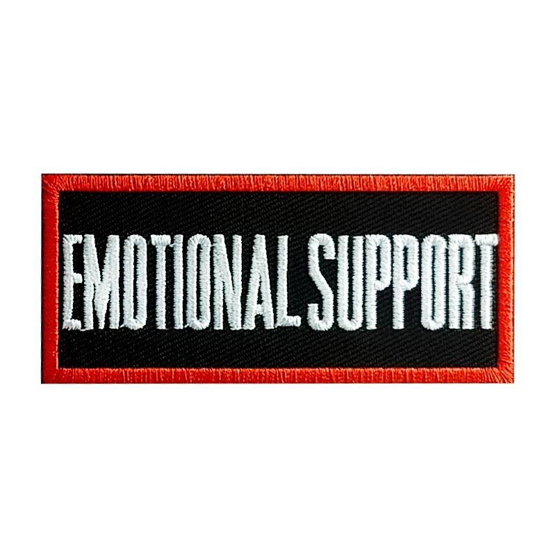 Патч на ремешок для переноски питомца Не гладить Служба дрессировки собак-терапевтов Черно-белый Английский 9*4см