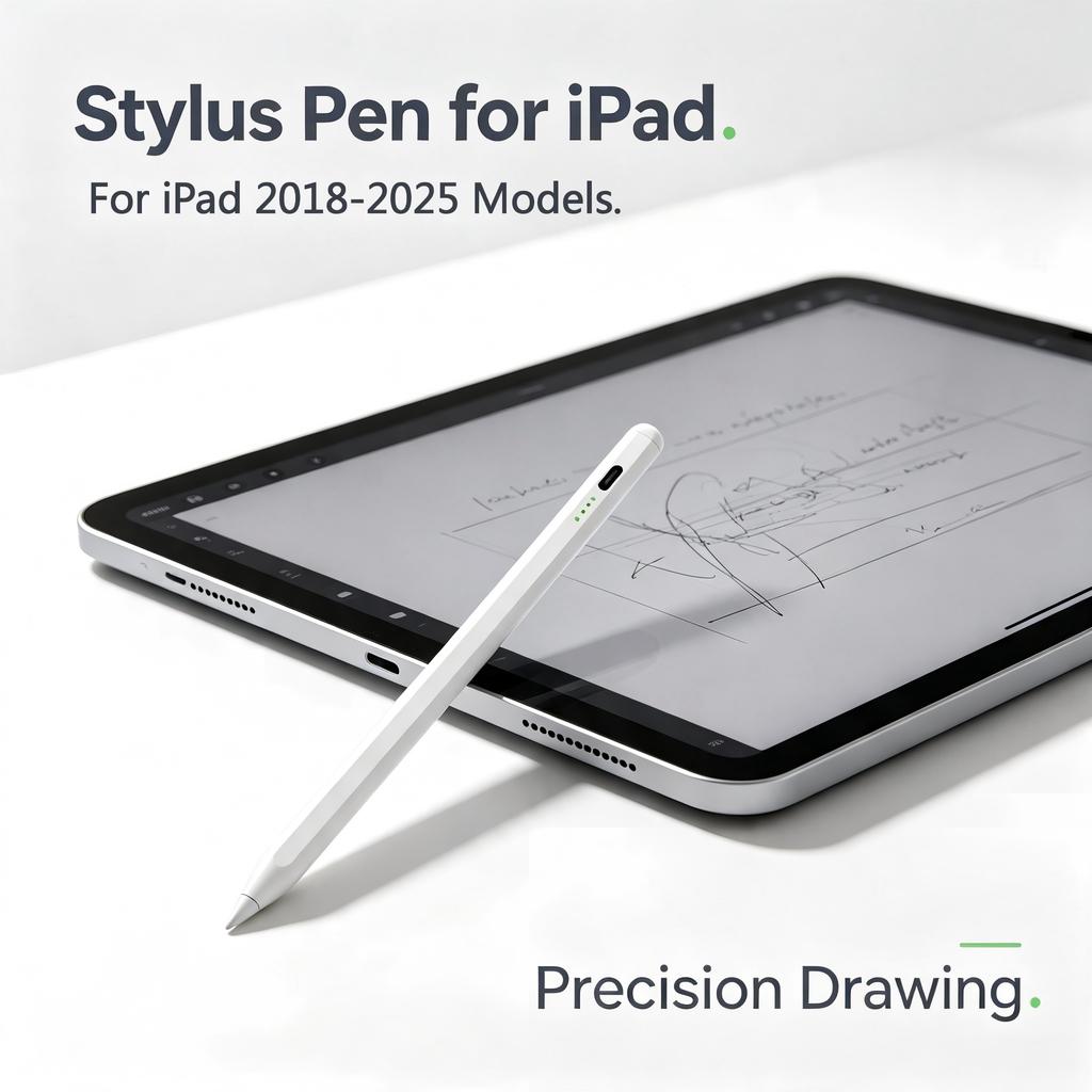 Active Stylus Pen Magnetic Charging Touch Pencil for Apple iPad Drawing Writing, Compatible with 2018-2026 iPad Models