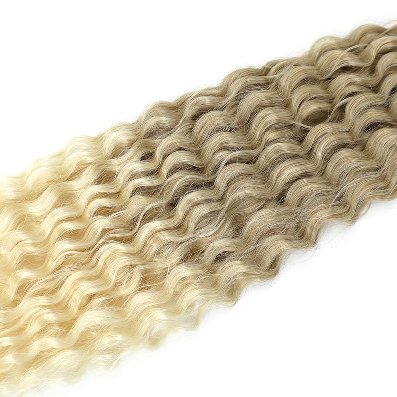 2Pcs/Lot Synthetic Deep Twist Braiding Hair 22 30 Inch Afro Curls Crochet Braid Hair Extensions Ombre Purple Wavy Hair For Women