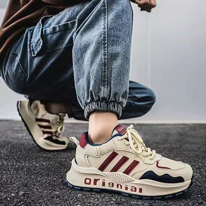 Туфли на платформе для пап 2024 года, осень-зима, новая классическая мода, универсальная, удобная, спортивная, со шнуровкой, трендовая, повседневная обувь