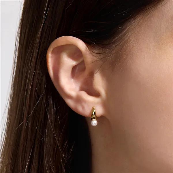 14K Perle Pearl One-Touch Earrings S